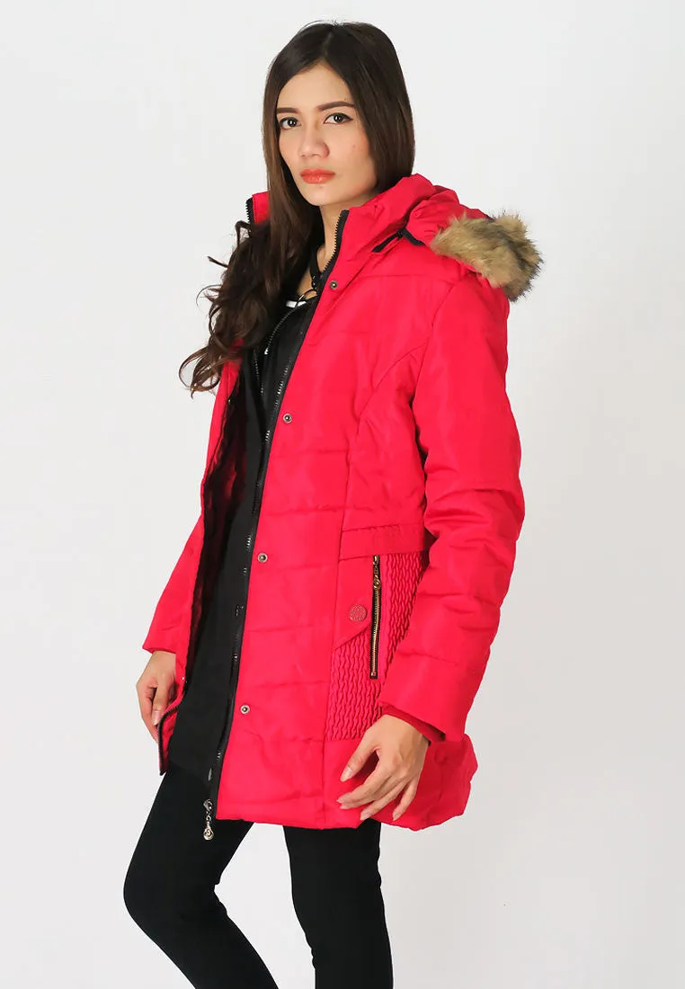 เสื้อโค้ทดาวน์บุขนหนาพิเศษ - Windproof Thick Chevron Down Coat