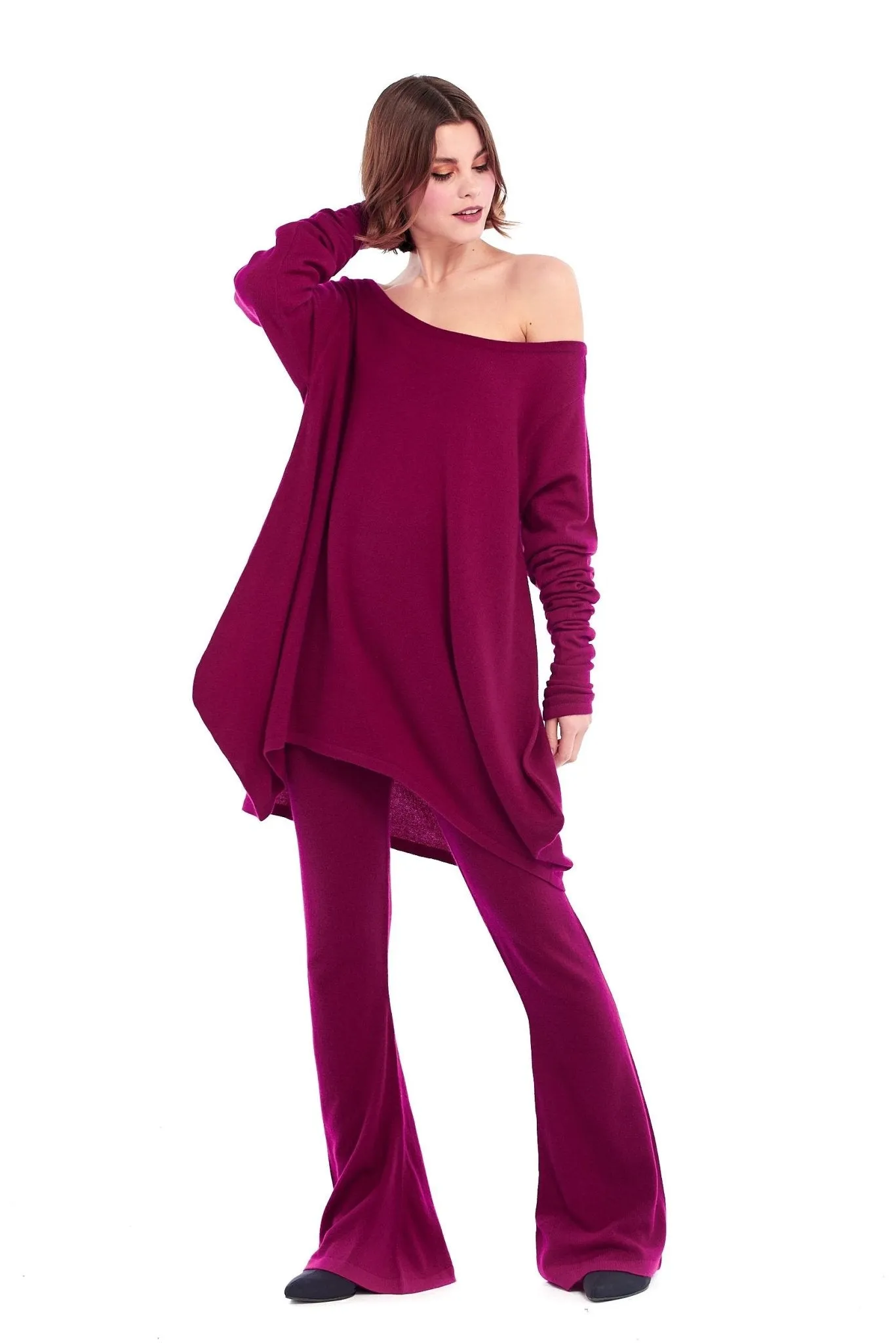 100% CASHMERE SOUL YOGA PANTS MULBERRY