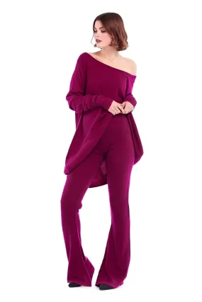 100% CASHMERE SOUL YOGA PANTS MULBERRY