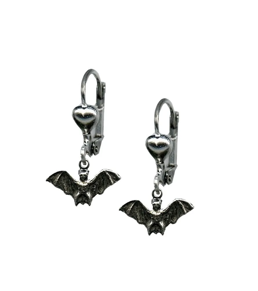 Bat Dangle Earrings by Classic Hardware