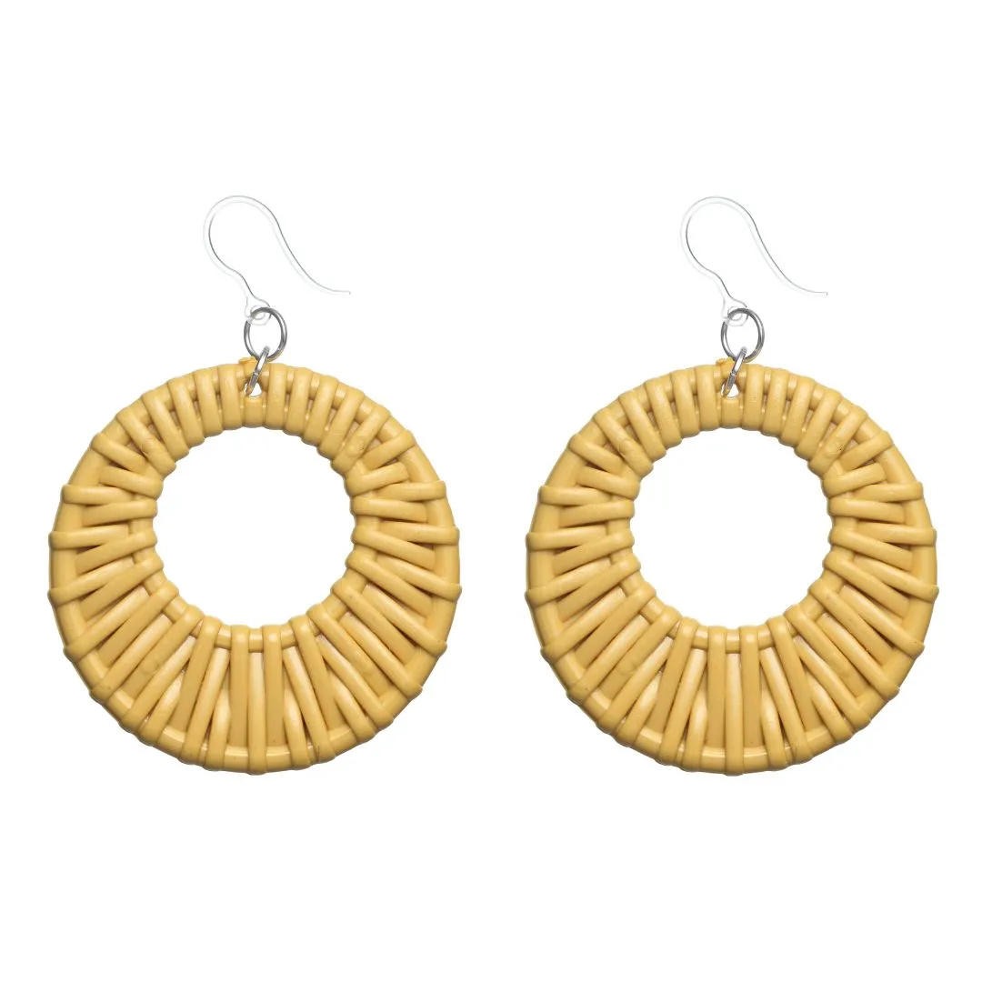 Beachy Hoop Dangles Hypoallergenic Earrings for Sensitive Ears Made with Plastic Posts