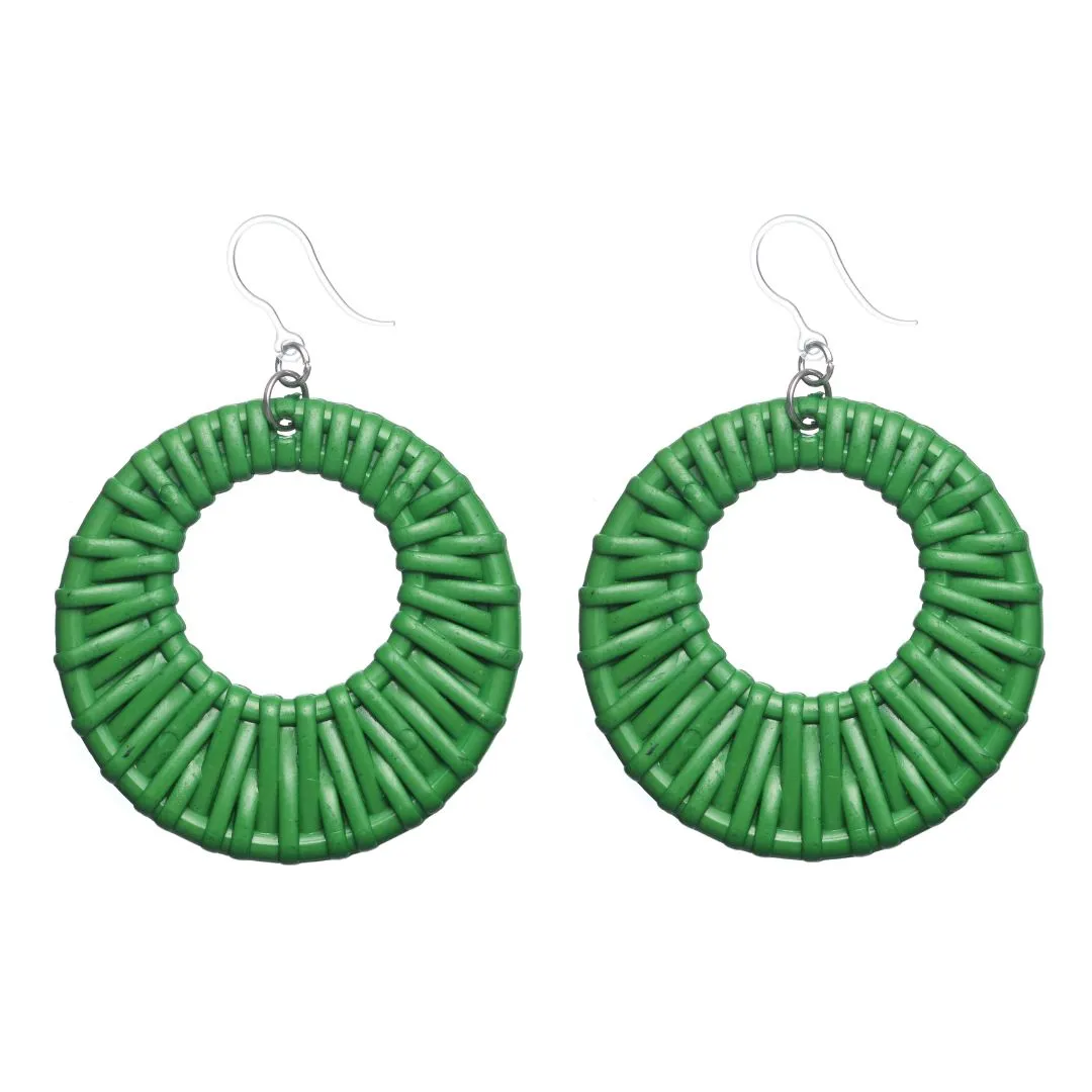 Beachy Hoop Dangles Hypoallergenic Earrings for Sensitive Ears Made with Plastic Posts