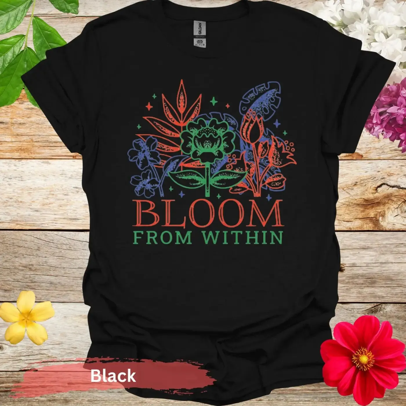 Bloom From Within Floral Graphic T-Shirt