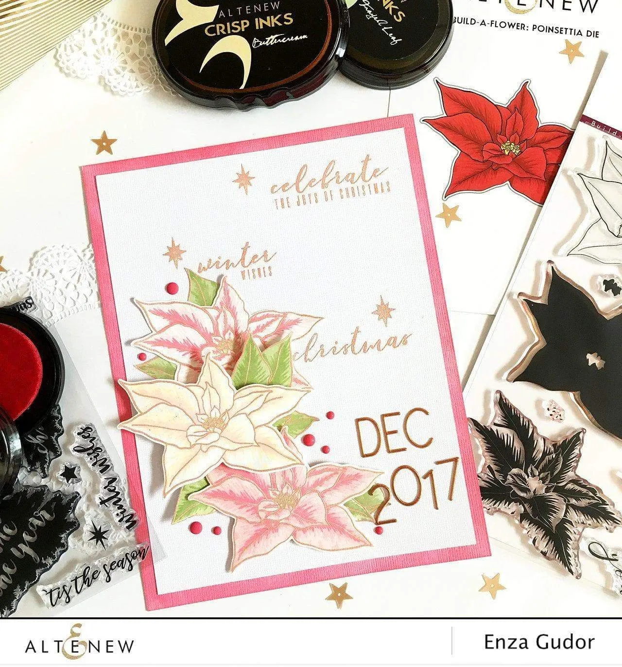 Build-A-Flower: Poinsettia Layering Stamp & Die Set