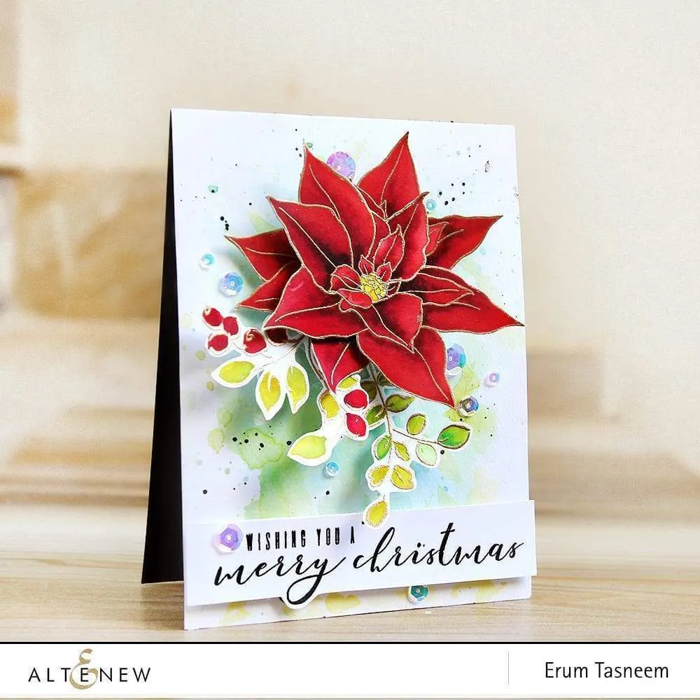 Build-A-Flower: Poinsettia Layering Stamp & Die Set