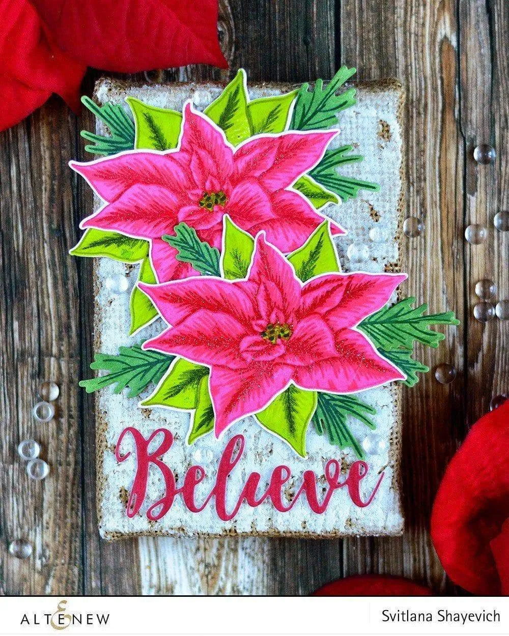 Build-A-Flower: Poinsettia Layering Stamp & Die Set