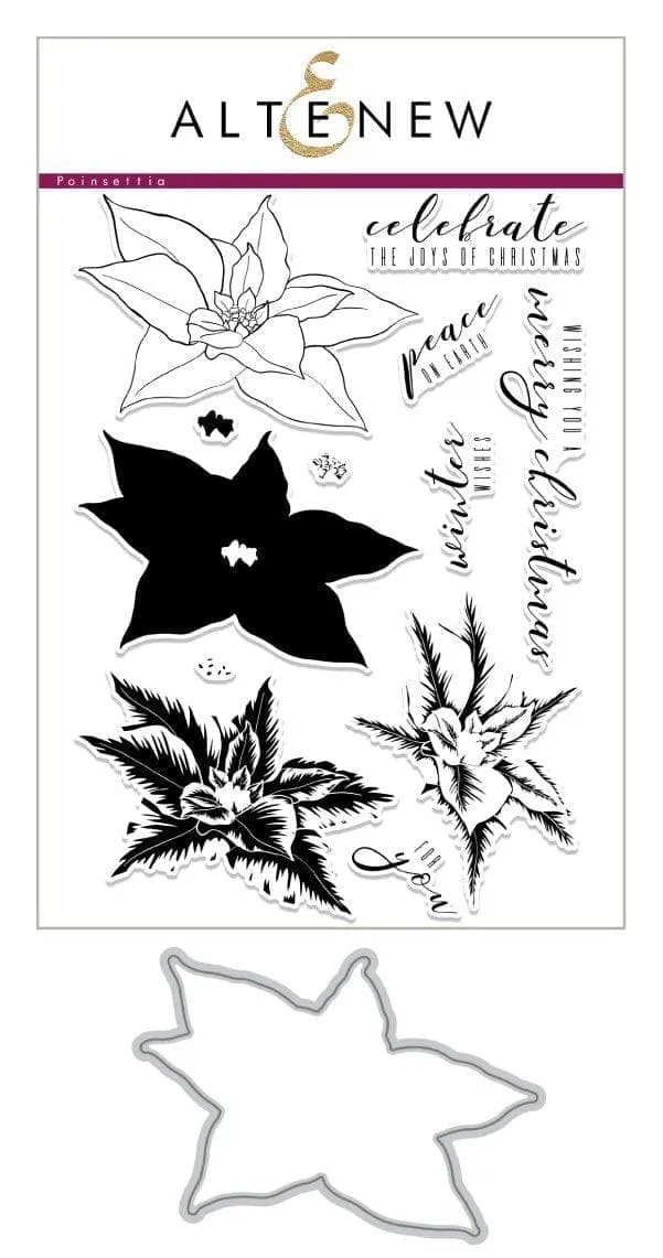 Build-A-Flower: Poinsettia Layering Stamp & Die Set