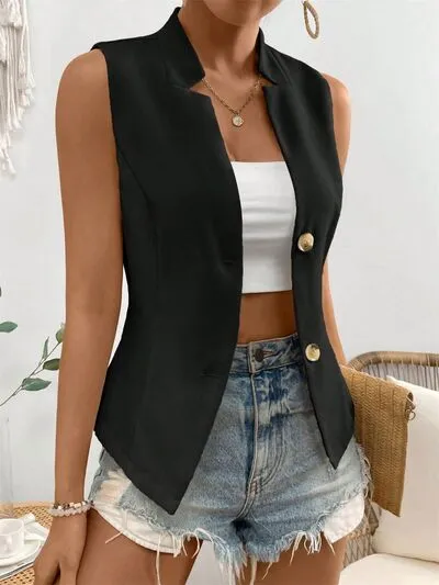 Button Down Vest Coat