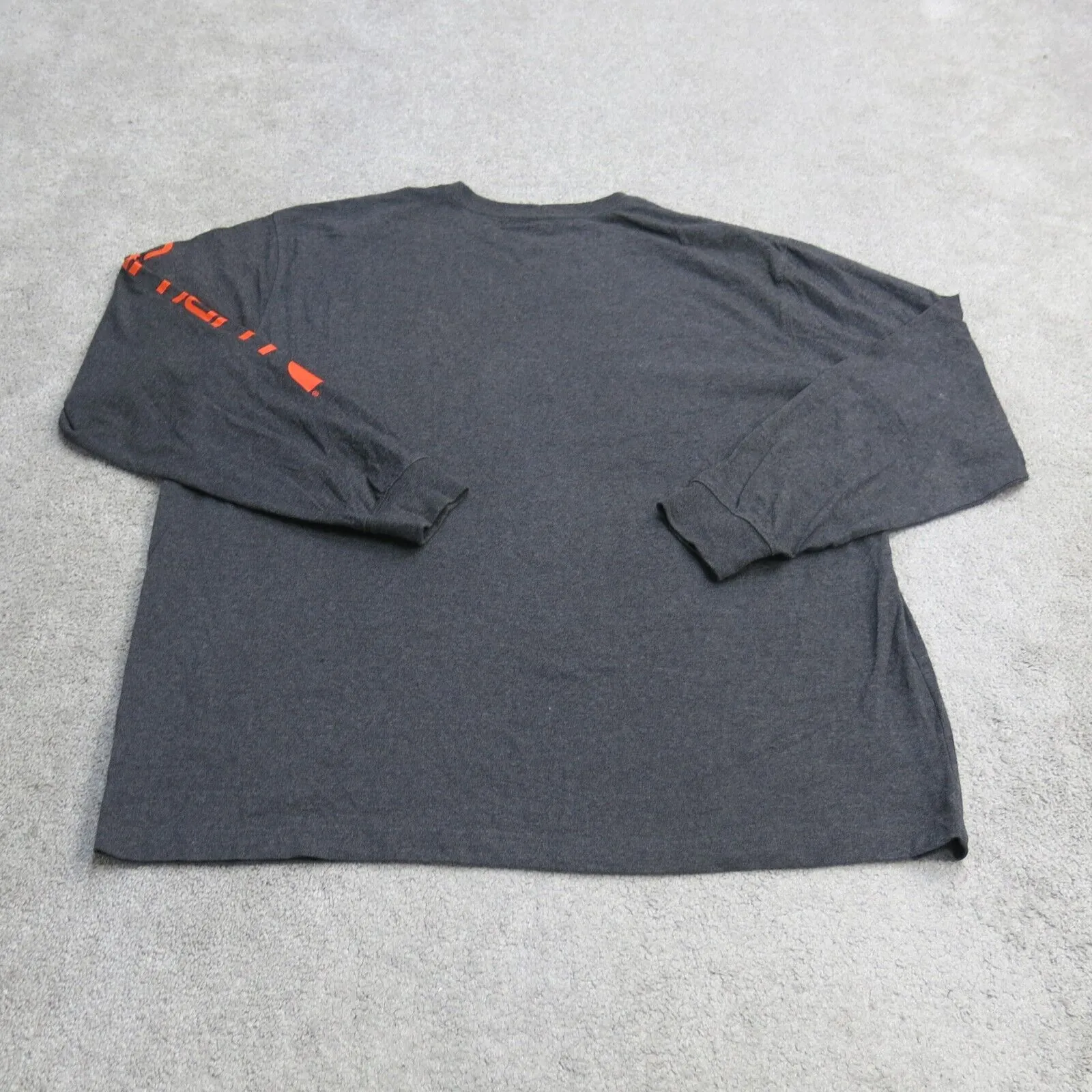 Carhartt Shirt Mens XL Gray Long Sleeve Tee Crew Neck Original Fit Casual Logo