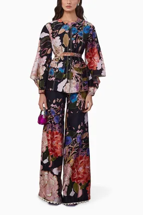 Corymbia Black Multicolored Pants Set