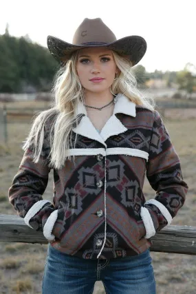 CRUEL GIRL WOMENS BROWN TRUCKER JACKET