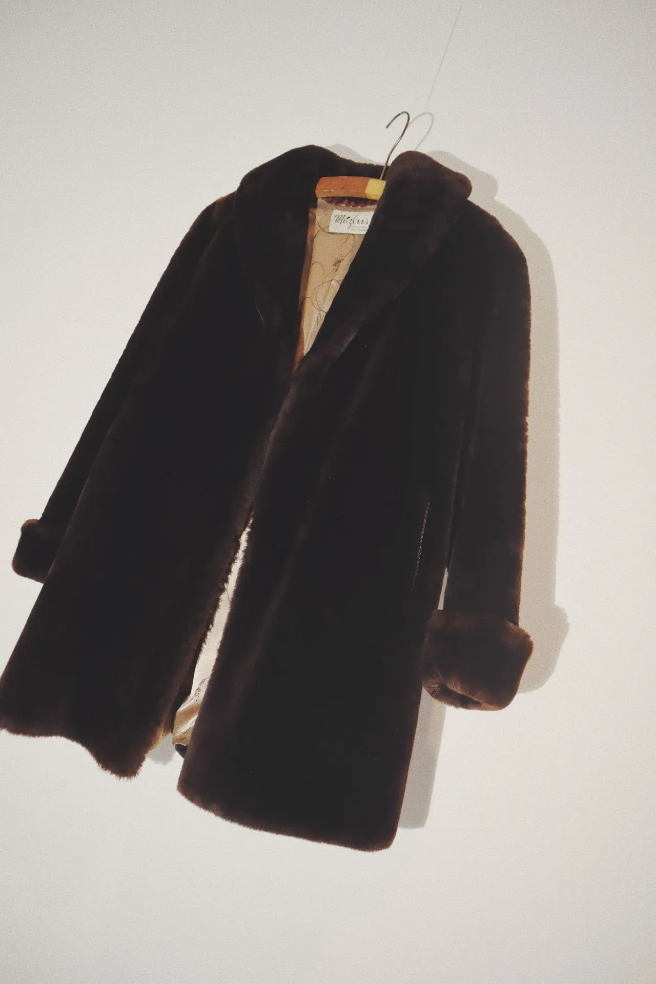 Faux Fur Coat, Deep Chocolate