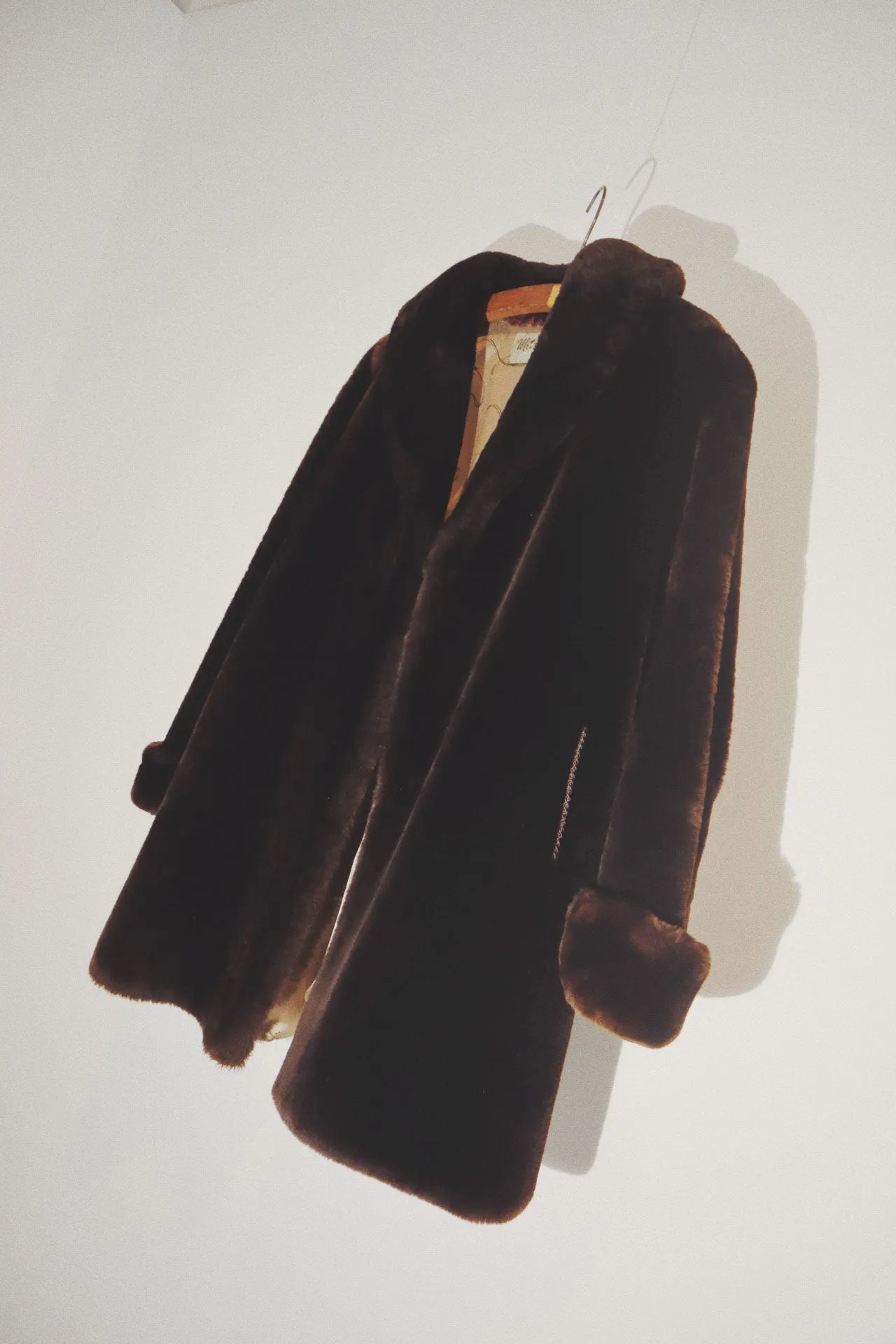 Faux Fur Coat, Deep Chocolate