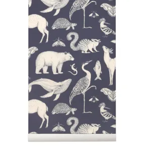 Ferm Living Katie Scott Wallpaper – Animal – Dark Blue