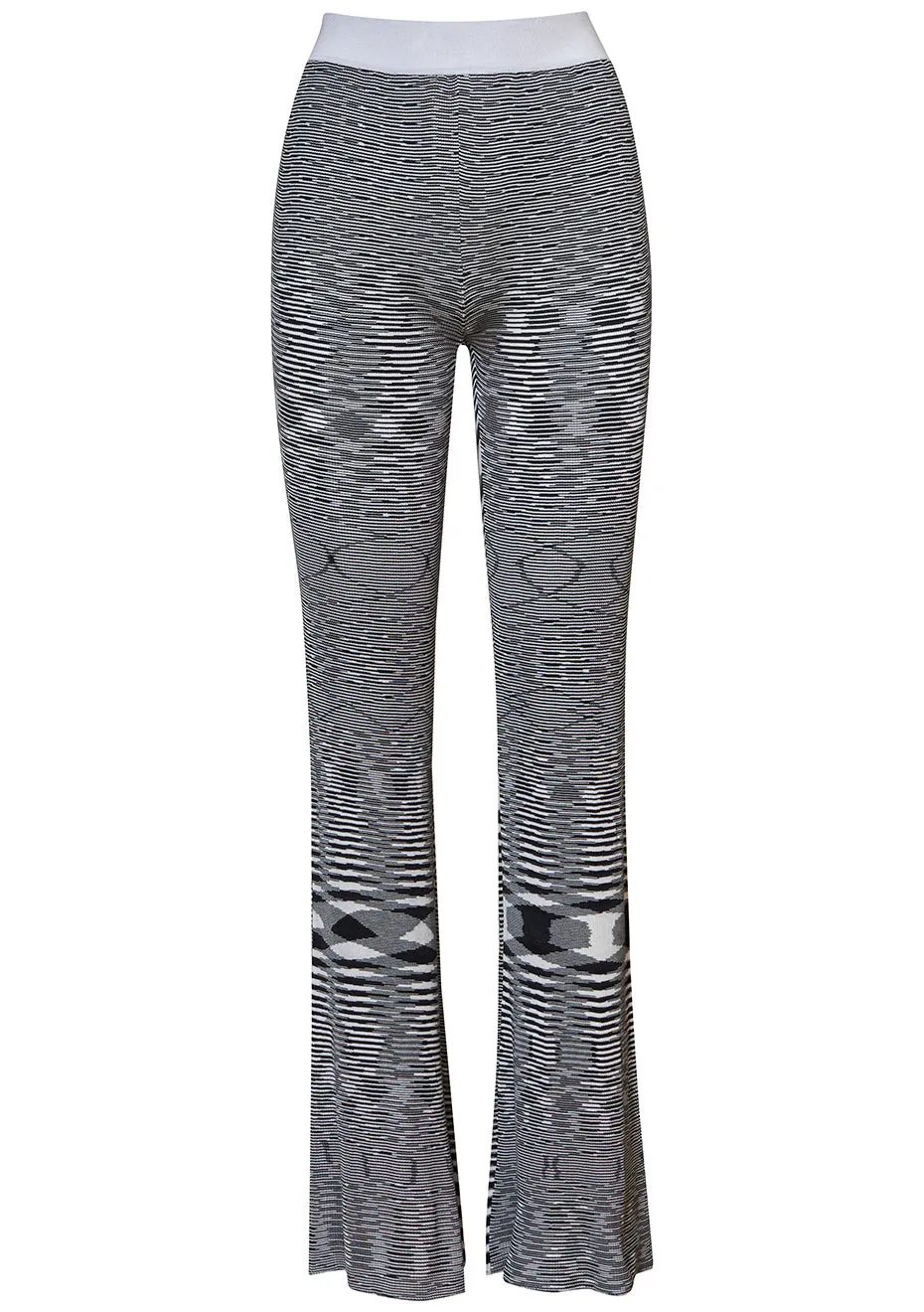 Flare Knit Trousers Space Dye