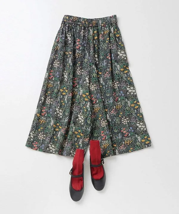 Flower garden print cotton call scarf 24W044