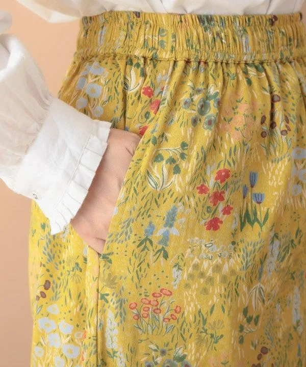 Flower garden print cotton call scarf 24W044