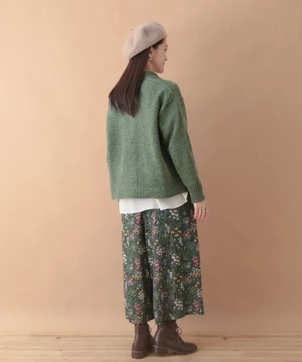 Flower garden print cotton call scarf 24W044