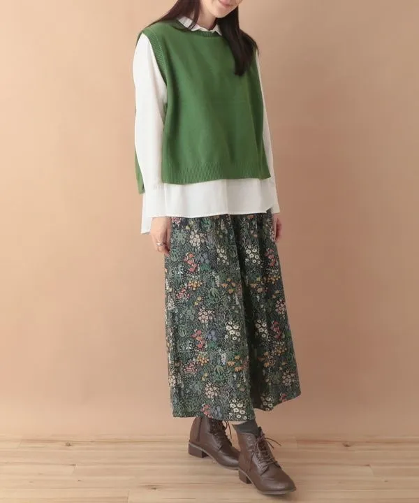 Flower garden print cotton call scarf 24W044