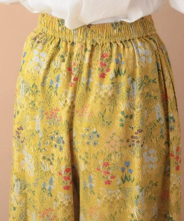 Flower garden print cotton call scarf 24W044