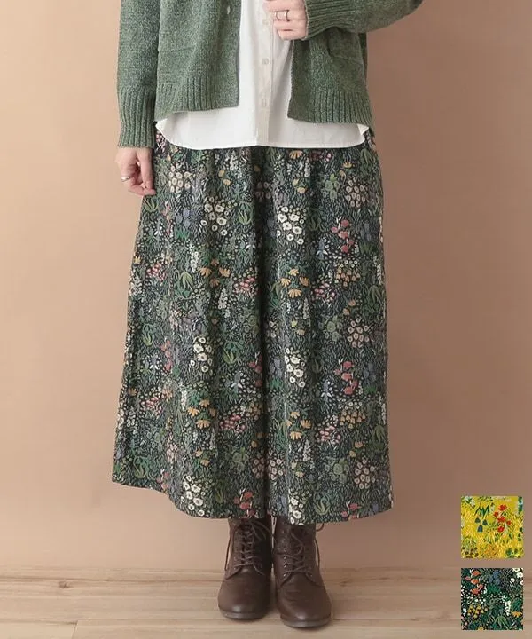 Flower garden print cotton call scarf 24W044
