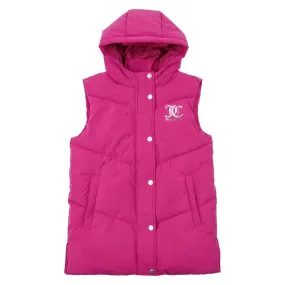 Fuchsia Padded Logo Gilet