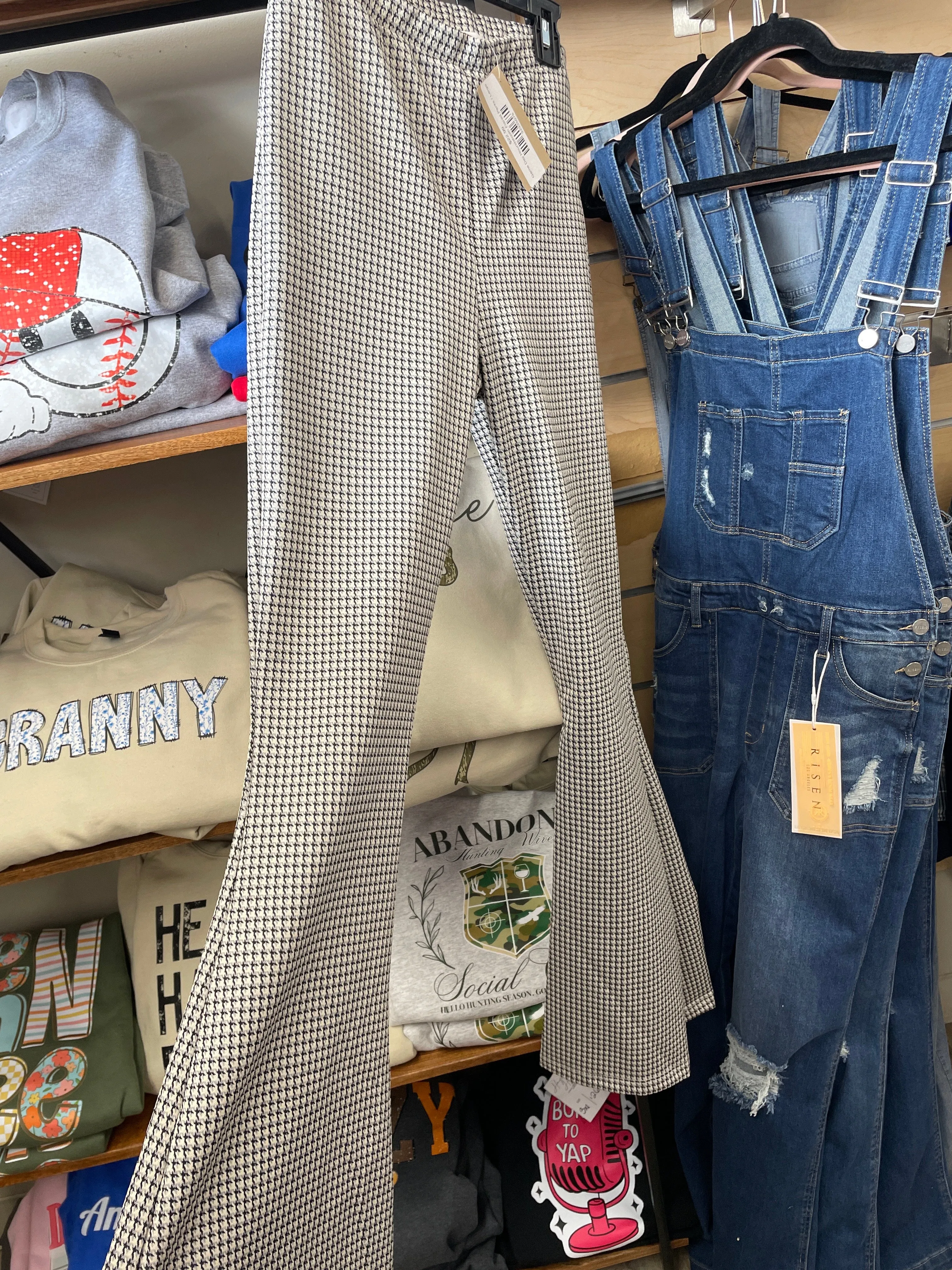 Game Day Houndstooth Flared Pants