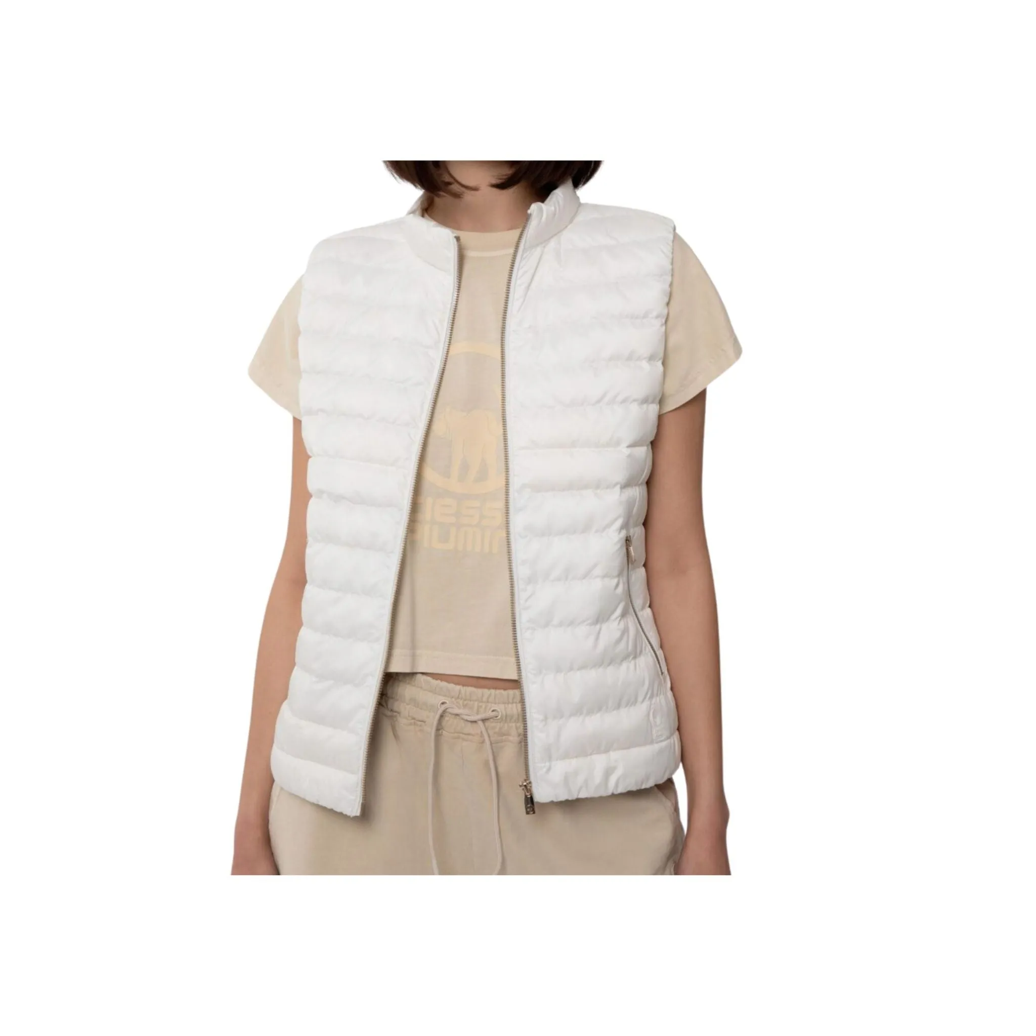 Gilet Donna Bianco leggero trapuntato