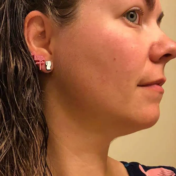 Glitter Flamingo Studs Hypoallergenic Earrings for Sensitive Ears Made with Plastic Posts