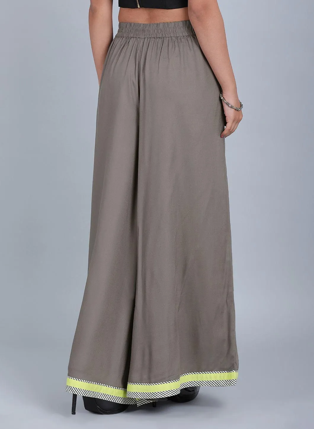 Grey Flared Pants