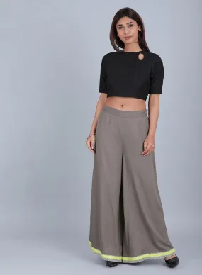 Grey Flared Pants