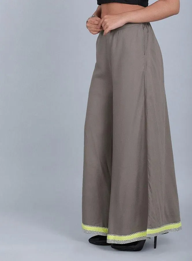 Grey Flared Pants