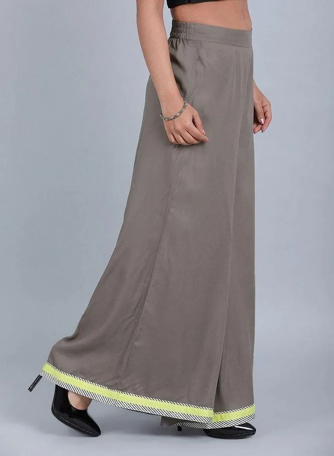 Grey Flared Pants