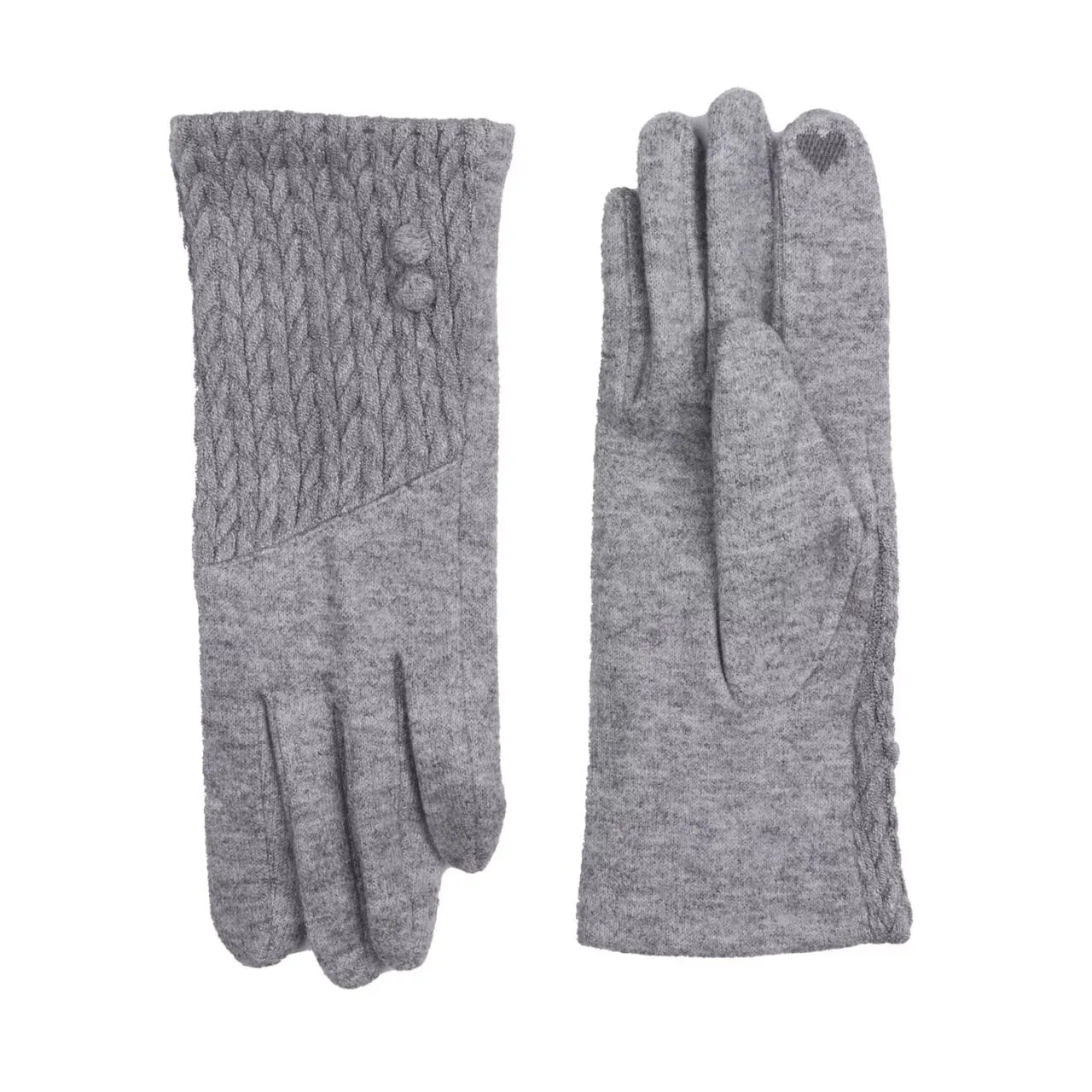 Grey Knitted Gloves
