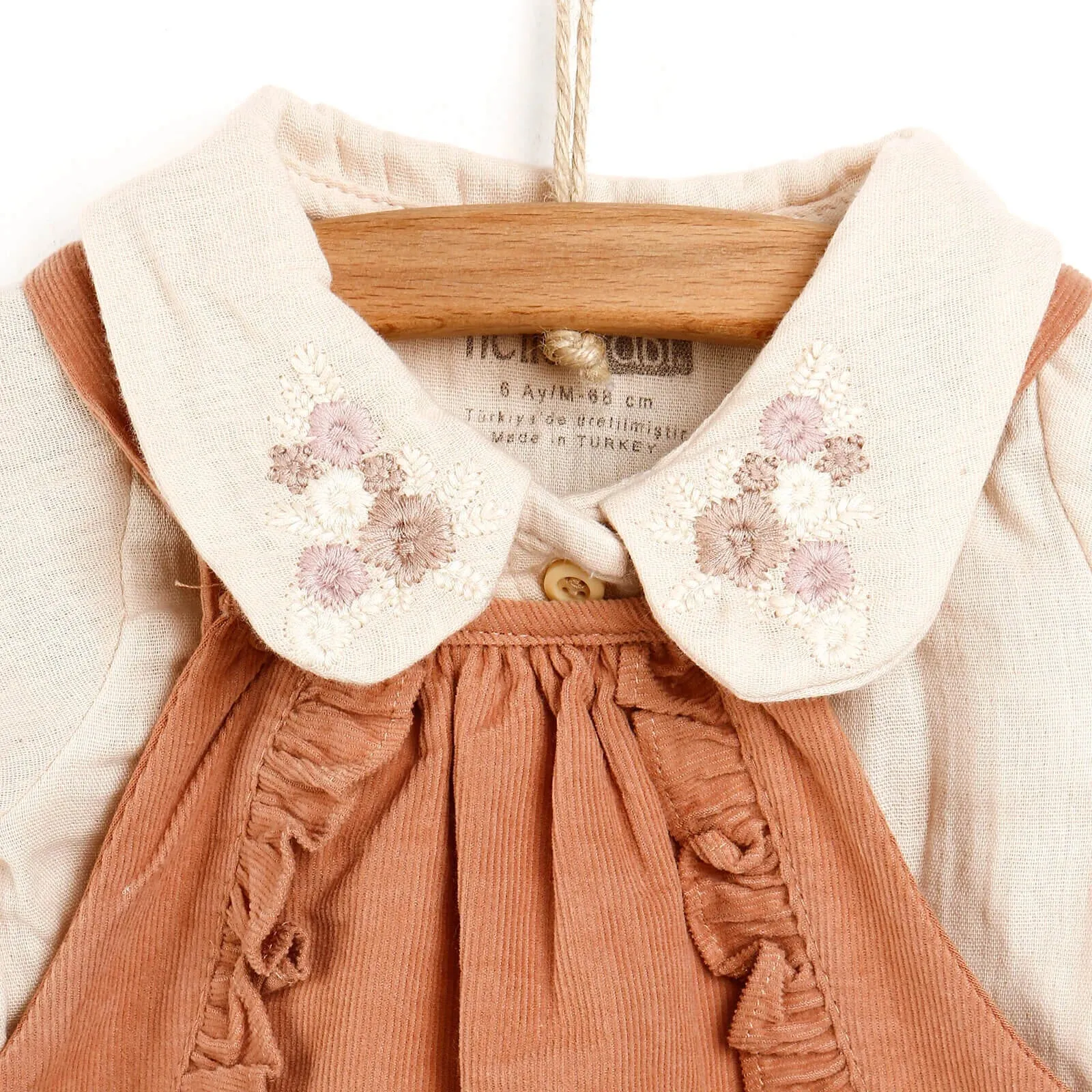 HelloBaby Overall Shorts-Sweatshirt - Mink