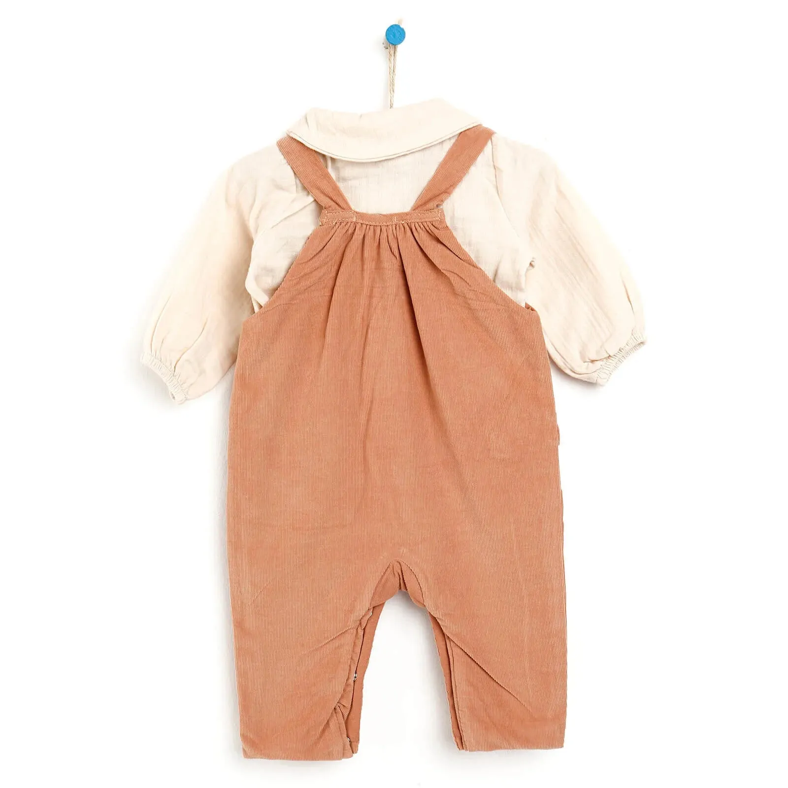 HelloBaby Overall Shorts-Sweatshirt - Mink