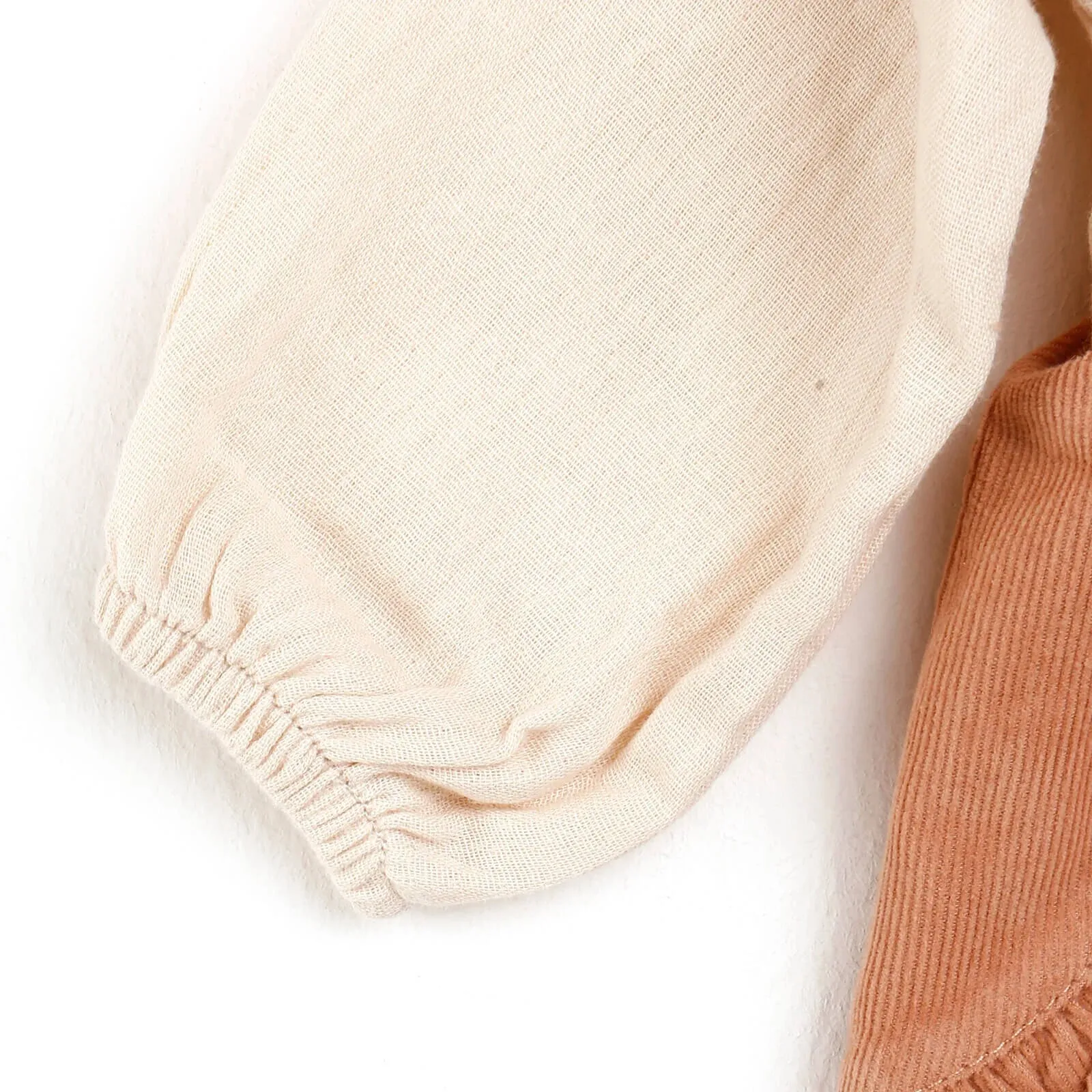 HelloBaby Overall Shorts-Sweatshirt - Mink
