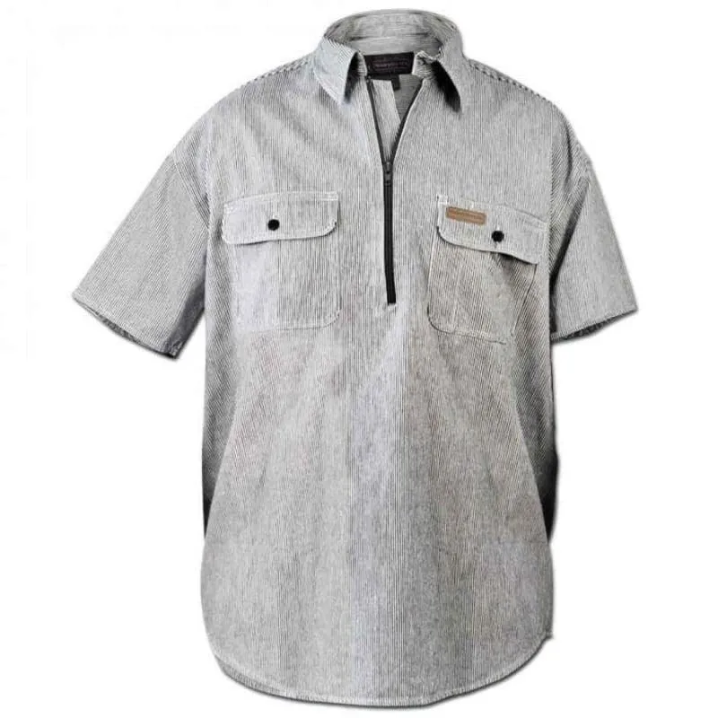 Hickory Shirt Co. Short Sleeve 1/2 Zip Shirt