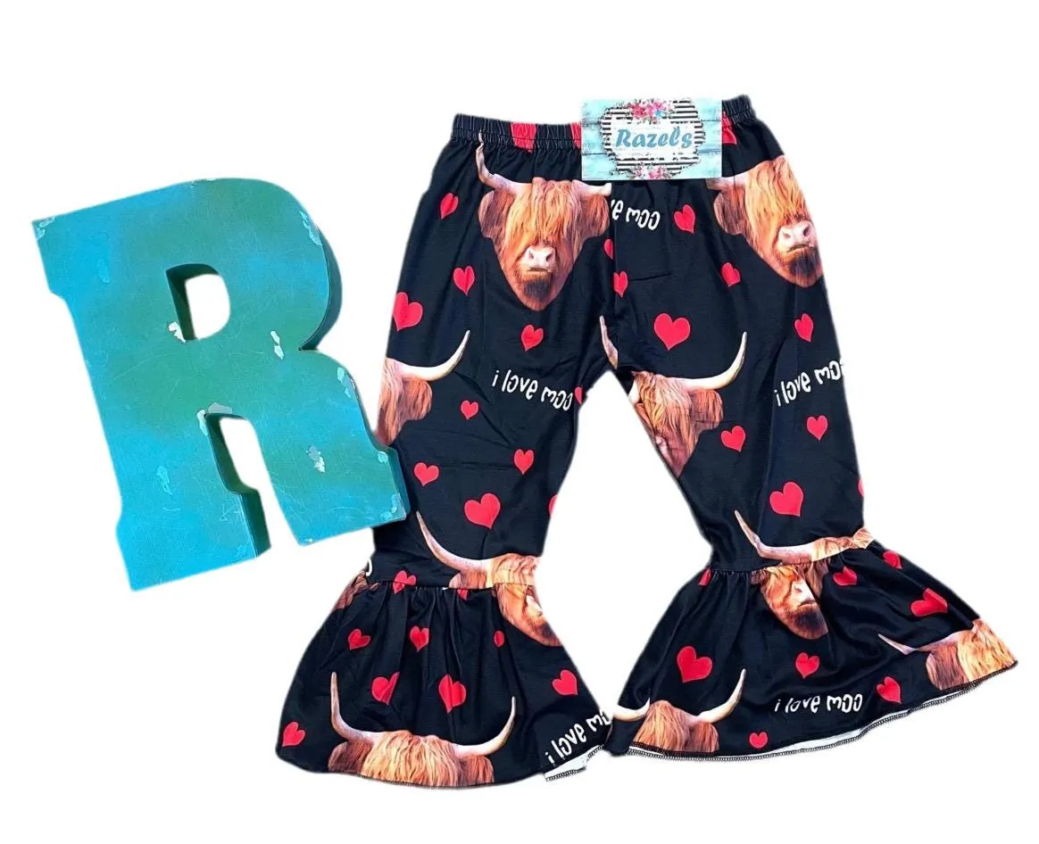 Highland Cow Pants, I love Moo