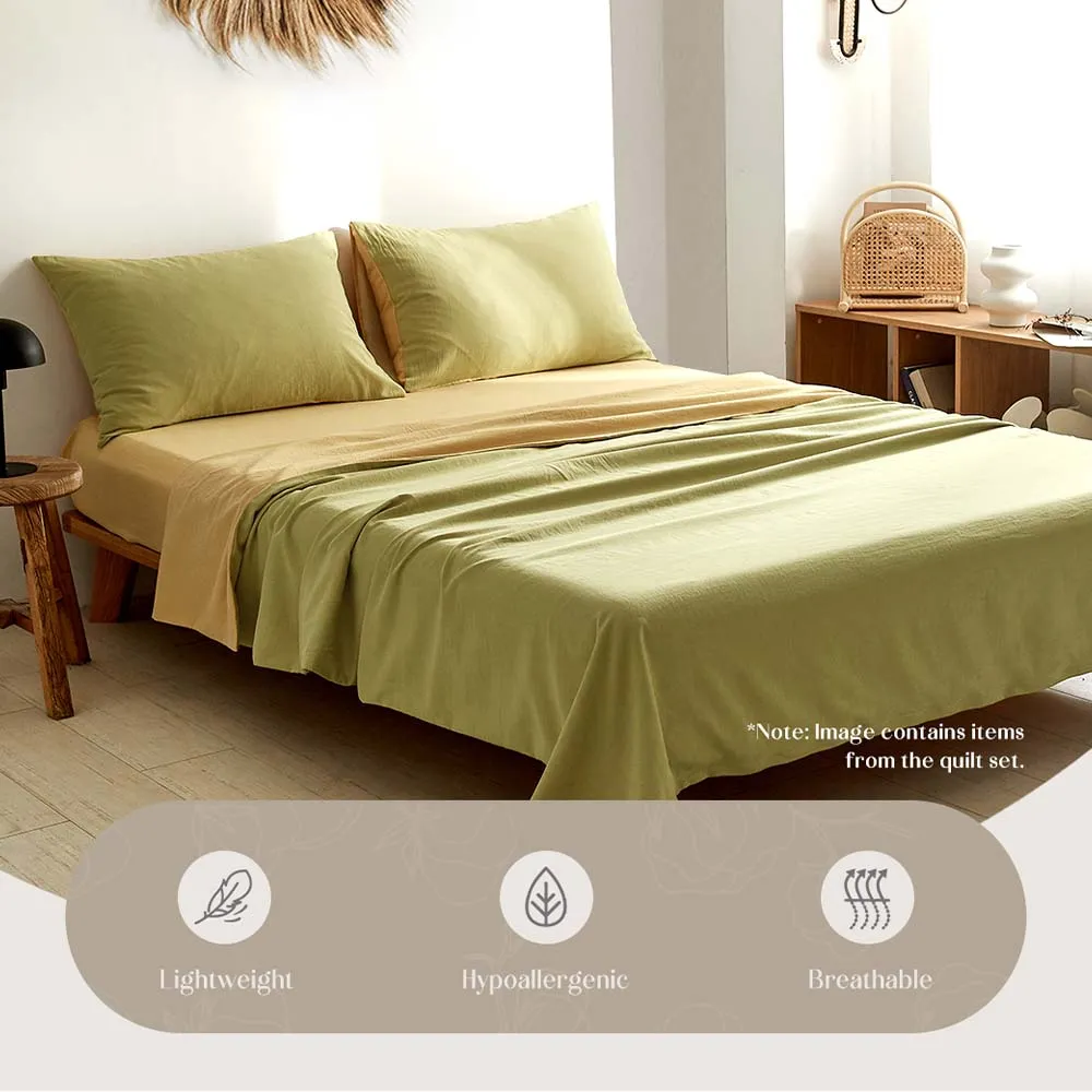 Hypoallergenic Cotton Bed Sheets Set, Double Pink Brown – Cosy Club