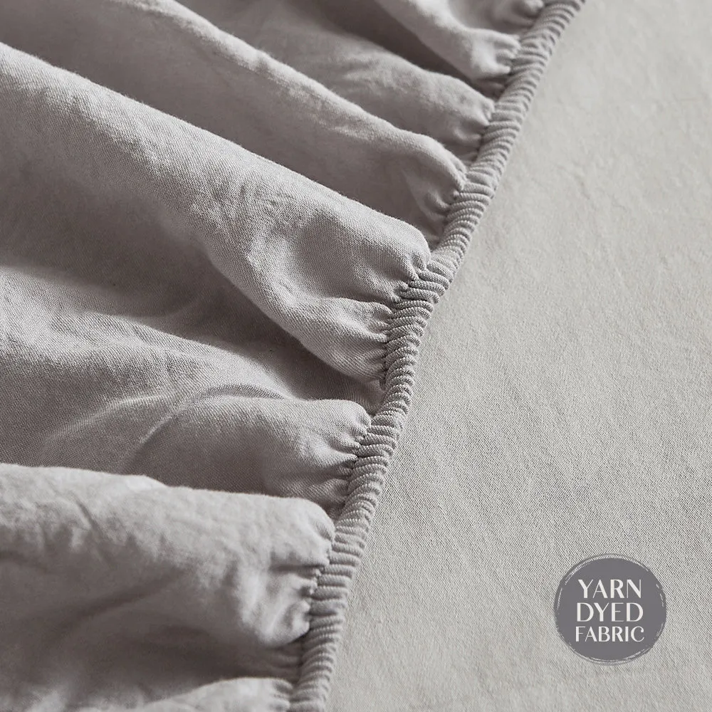 Hypoallergenic Cotton Sheet Set, Grey Double - Cosy Club