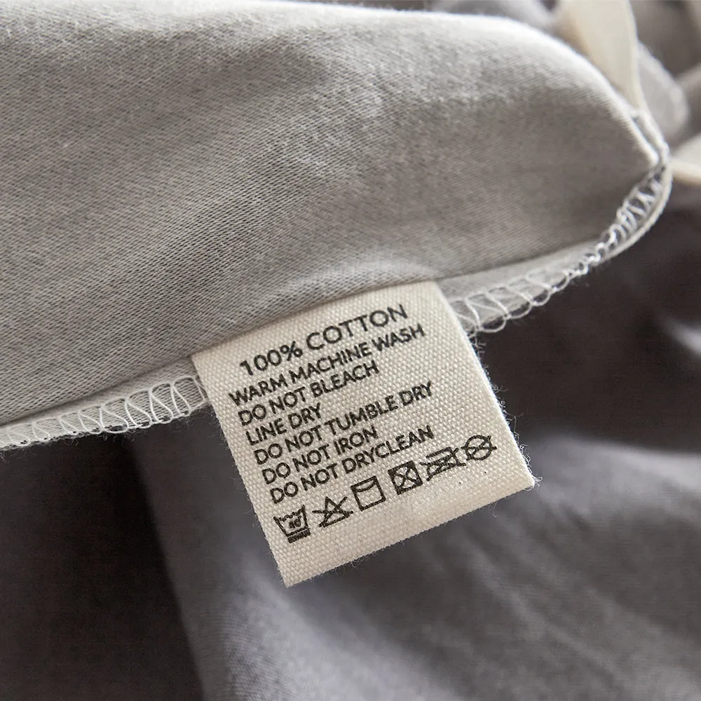 Hypoallergenic Cotton Sheet Set, Grey Double - Cosy Club