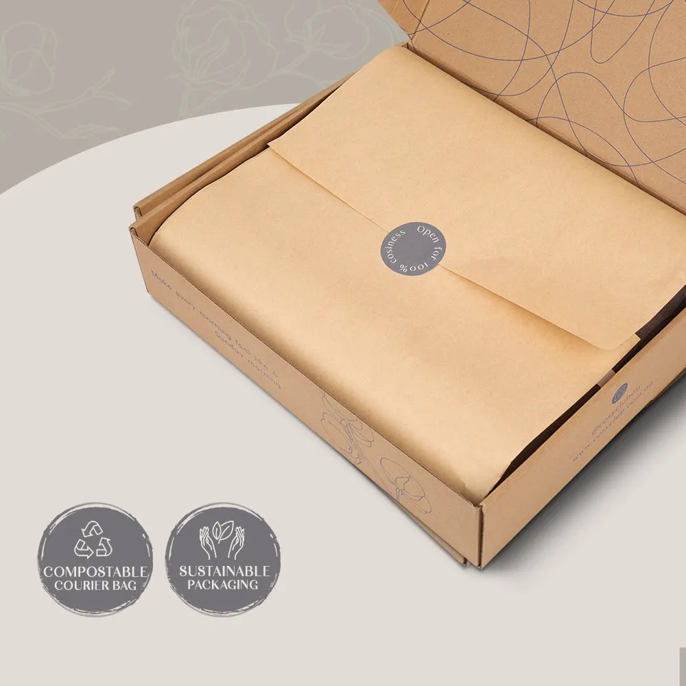 Hypoallergenic Cotton Sheet Set, Grey Double - Cosy Club