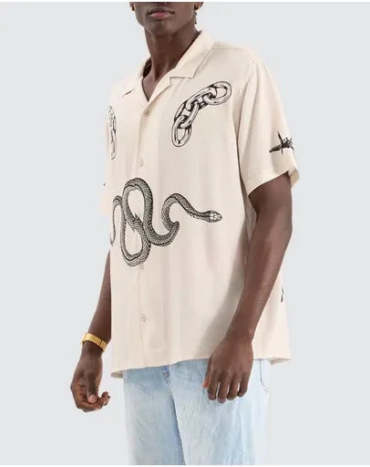 Kiss Chacey Flash Relaxed Resort Shirt - Moonbeam