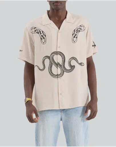 Kiss Chacey Flash Relaxed Resort Shirt - Moonbeam