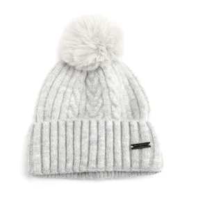 Knit Bobble Hat Silver