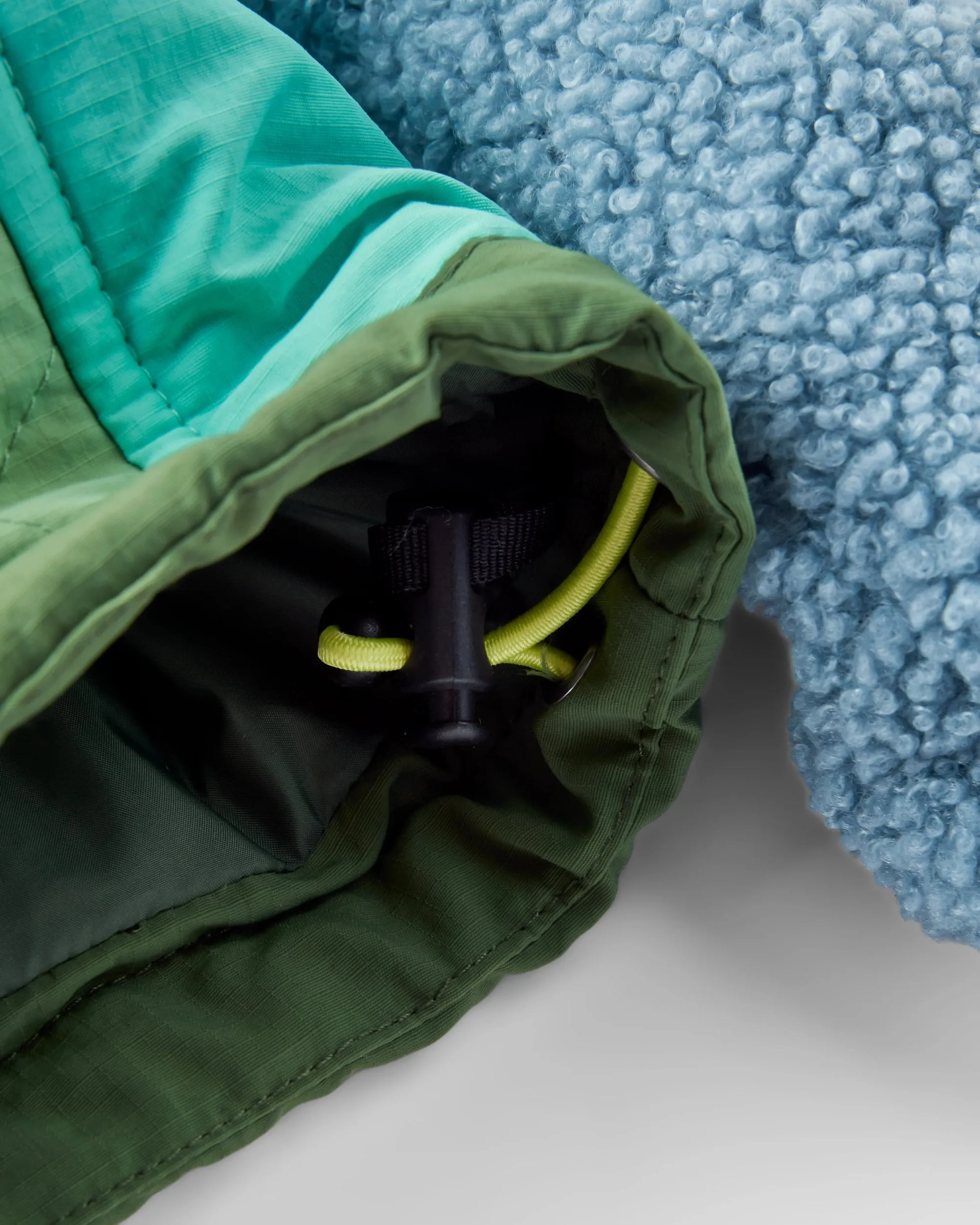 Lara Quilted Jacket - Faded Denim/Stem Green