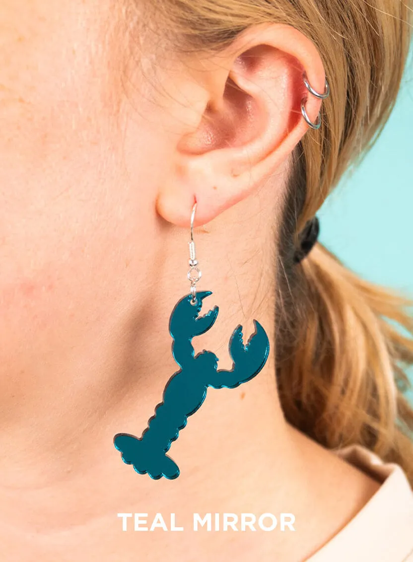 Large Lobster Charm Earrings