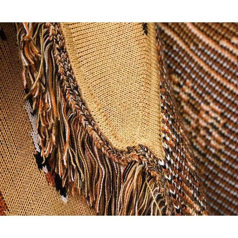 LEOPARD JACQUARD CASHMERE KNIT CARDIGAN