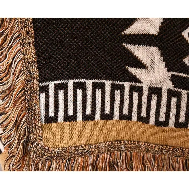 LEOPARD JACQUARD CASHMERE KNIT CARDIGAN